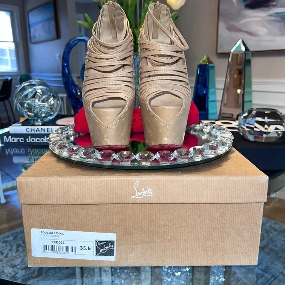 Christian Louboutin Zoulou Strappy Platform Heels 160 - Picture 1 of 17